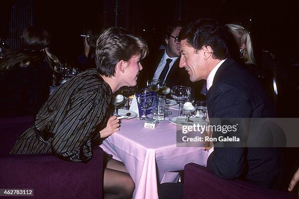 Model Marcy Schlobohm and businessman Philippe Junot on October 23, 1981 at Regine's in New York City.