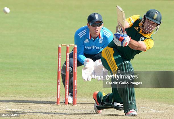 Dean Elgar of South Africa A in action during the 5th ODI match between South Africa A and England Lions at Sahara Park Willowmoore on February 05,...