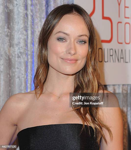 Actress Olivia Wilde arrives at the 25th Annual IWMF Courage In Journalism Awards at The Beverly Hilton Hotel on October 28, 2014 in Beverly Hills,...