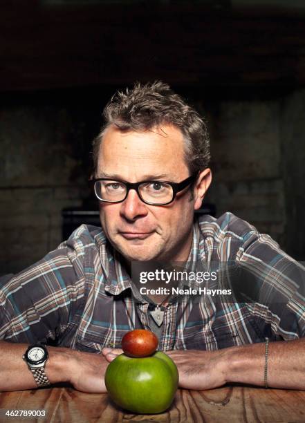 Food writer, campaigner, chef and tv presenter Hugh Fearnley Whittingstall is photographed for Channel 4 on September 18, 2013 in Bridport, England.