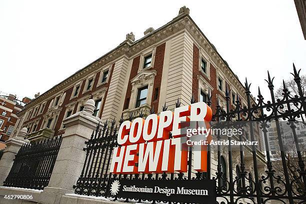 General exterior view of the Cooper-Hewitt, National Design Museum on February 5, 2015 in New York City.