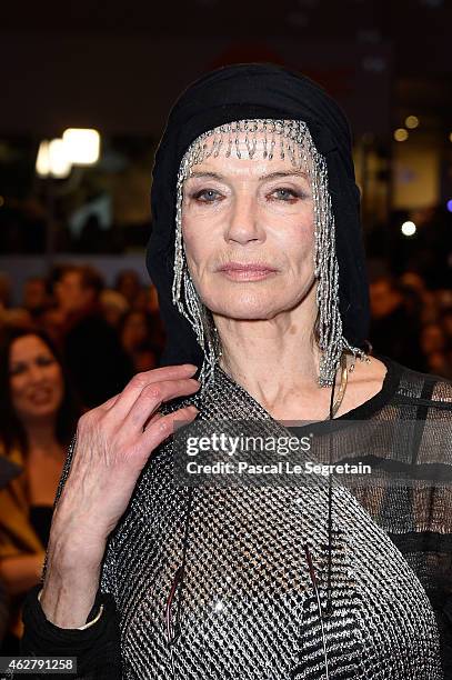Veruschka von Lehndorff attends the 'Nobody Wants the Night' Opening Night premiere during the 65th Berlinale International Film Festival at...