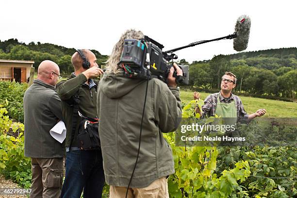 Food writer, campaigner, chef and tv presenter Hugh Fearnley Whittingstall is photographed for Channel 4 on September 18, 2013 in Bridport, England.