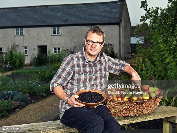 Food writer, campaigner, chef and tv presenter Hugh Fearnley Whittingstall is photographed for Channel 4 on September 18, 2013 in Bridport, England.