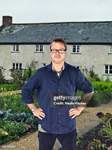 Food writer, campaigner, chef and tv presenter Hugh Fearnley Whittingstall is photographed for Channel 4 on September 18, 2013 in Bridport, England.