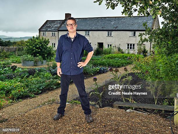 Food writer, campaigner, chef and tv presenter Hugh Fearnley Whittingstall is photographed for Channel 4 on September 18, 2013 in Bridport, England.