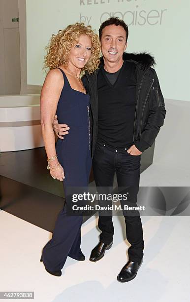 Kelly Hoppen and Bruno Tonioli attend the global unveiling of Kelly Hoppen's new bathware collection with Apaiser at IRIS Studios on February 5, 2015...