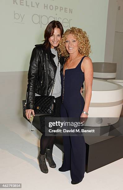 Yasmin Le Bon and Kelly Hoppen attend the global unveiling of Kelly Hoppen's new bathware collection with Apaiser at IRIS Studios on February 5, 2015...