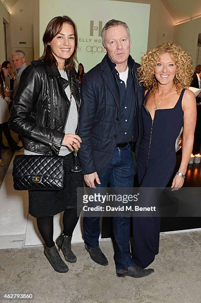 Yasmin Le Bon, Rory Bremner and Kelly Hoppen attend the global unveiling of Kelly Hoppen's new bathware collection with Apaiser at IRIS Studios on...