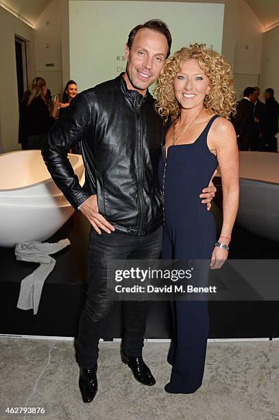 Jason Gardiner and Kelly Hoppen attend the global unveiling of Kelly Hoppen's new bathware collection with Apaiser at IRIS Studios on February 5,...