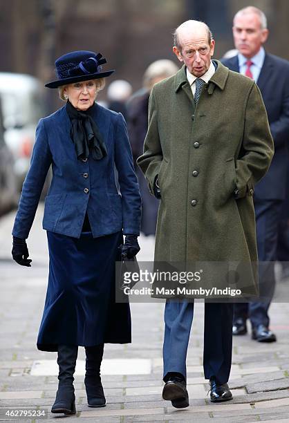 Princess Alexandra and her brother Prince Edward, Duke of Kent attend a Service of Thanksgiving for the life of Sir Jocelyn Stevens at St Paul's...