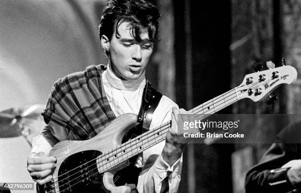 Martin Kemp of Spandau Ballet performing at The London Dungeon, Tooley Street, London during the filming of a pop video for Chrysalis Records for...