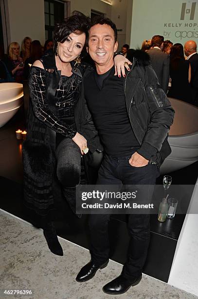 Nancy Dell'Olio and Bruno Tonioli attend the global unveiling of Kelly Hoppen's new bathware collection with Apaiser at IRIS Studios on February 5,...