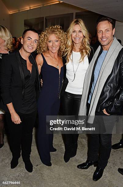 Julien Macdonald, Kelly Hoppen, Melissa Odabash and Jason Gardiner attend the global unveiling of Kelly Hoppen's new bathware collection with Apaiser...