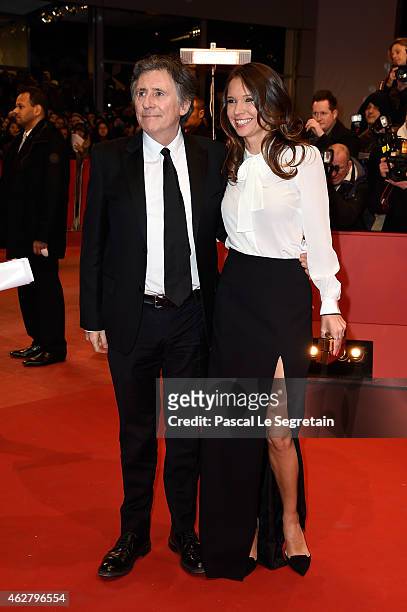 Gabriel Byrne and is wife Hannah Beth King attend the 'Nobody Wants the Night' premiere and Opening Ceremony of the 65th Berlinale International Film...