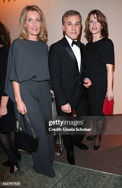 Maria Furtwaengler, Christoph Waltz and wife Judith Holste attend the 'Nobody Wants the Night' Opening Night premiere during the 65th Berlinale...