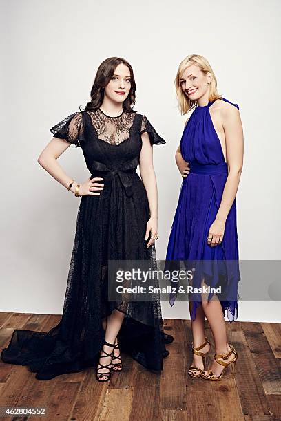 Kat Dennings and Beth Behrs poses during the The 41st Annual People's Choice Awards at Nokia Theatre LA Live on January 7, 2015 in Los Angeles,...