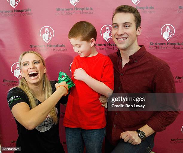 Shriners Hospital For Children-Houston and Marvel Universal Live performers help assemble 3D mechanical hands at Shriners Childrens Hospital on...