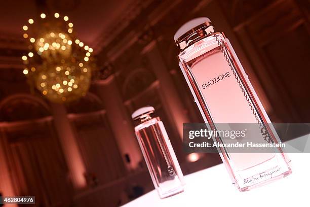 The new Emozione Fragrance during Salvatore Ferragamo Emozione Fragrance Launch event at Residenz on February 5, 2015 in Munich, Germany.