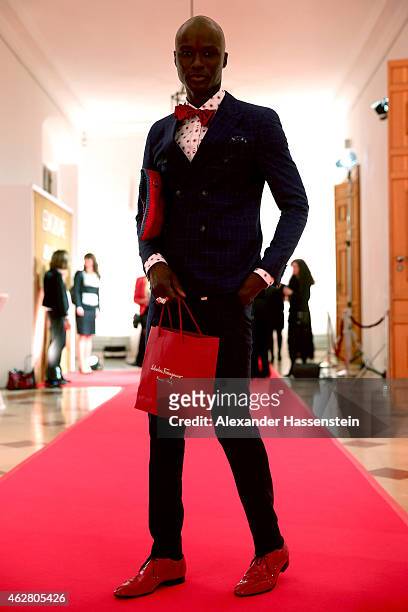 Papis Loveday attends the Salvatore Ferragamo Emozione Fragrance Launch event at Residenz on February 5, 2015 in Munich, Germany.