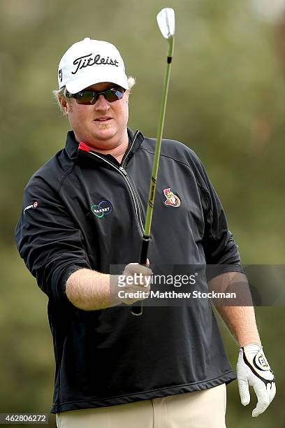 Brad Fritsch of Canada lines up on the 7th tee during the first round of the Colombia Championship presented by Claro at the Country Club de Bogoto...