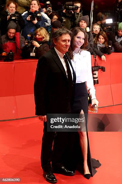 Irish actor Gabriel Byrne and Hannah Beth King arrive for the 'Nobody Wants the Night' premiere and the opening gala of the 65th Berlin Film Festival...