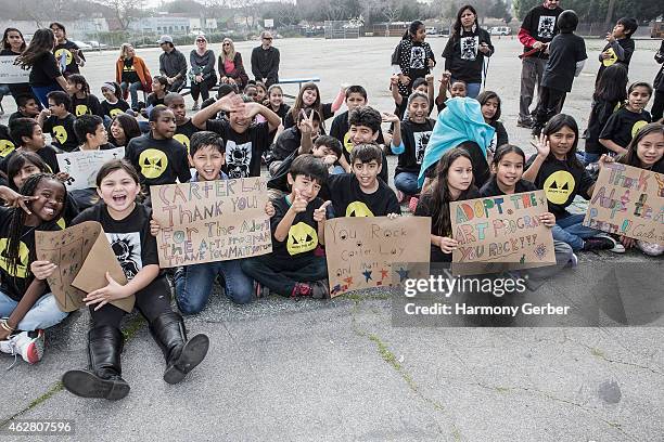 Adopt the Arts Ribbon-Cutting Ceremony at Westminster Elementary School on February 5, 2015 in Venice, California.