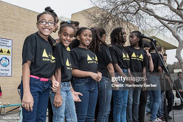 Adopt the Arts Ribbon-Cutting Ceremony at Westminster Elementary School on February 5, 2015 in Venice, California.