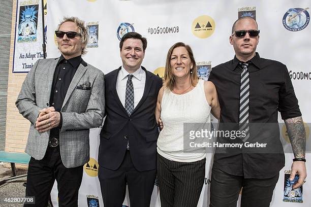Matt Sorum, Barry Cohen, Abby Berman and Carter Lay attend the Adopt the Arts Ribbon-Cutting Ceremony at Westminster Elementary School on February 5,...