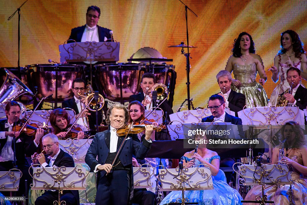 André Rieu Show Violinist Andre Rieu and his orchestra perform live on stage during a ...