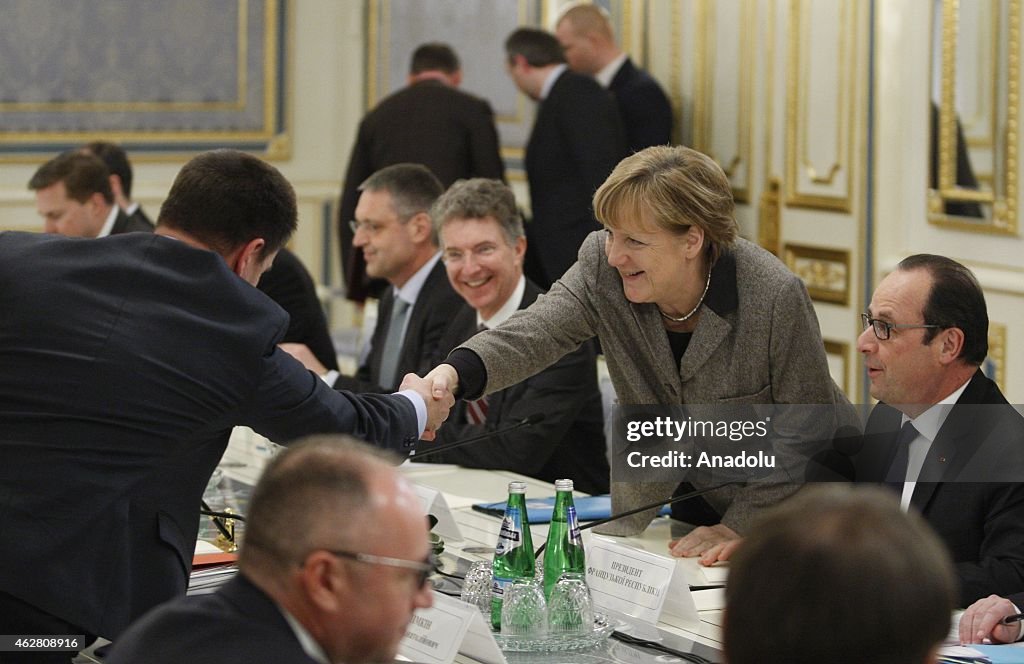 Angela Merkel and Francois Hollande in Kiev