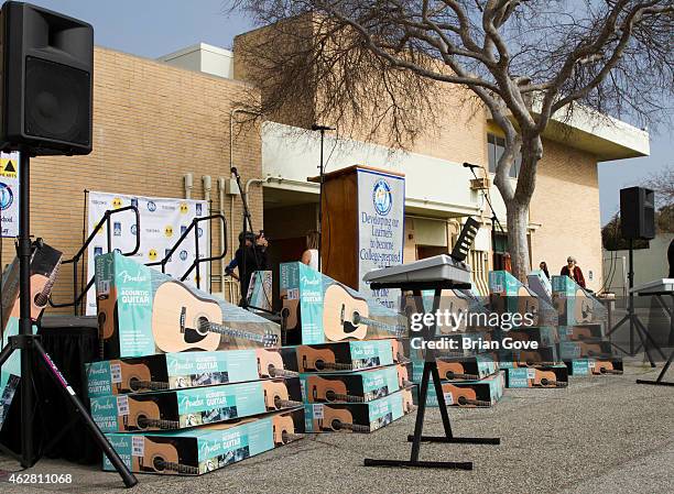 General atmosphere shot at the Adopt the Arts Ribbon-Cutting Ceremony at Westminster Elementary School on February 5, 2015 in Venice, California.