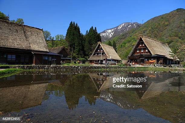 the historic village of gokayama - toyama prefecture stock pictures, royalty-free photos & images