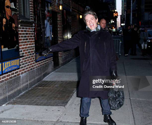 Martin Short leaves the "Late Show with David Letterman" at Ed Sullivan Theater on February 5, 2015 in New York City.