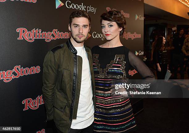 Singers Nick Noonan and Amy Heidemann of Karmin attend Rolling Stone and Google Play event during Grammy Week at the El Rey Theatre on February 5,...