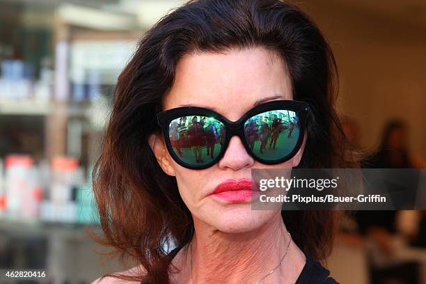 Janice Dickinson is seen on February 05, 2015 in Los Angeles, California.