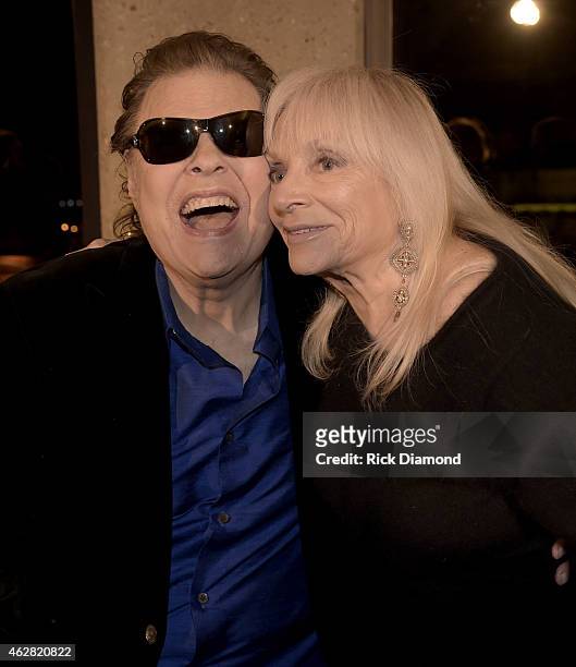 Ronnie Milsap and Joyce Milsap attend Ronnie Milsap Exhibit Opening Reception At The Country Music Hall Of Fame And Museum at Country Music Hall of...