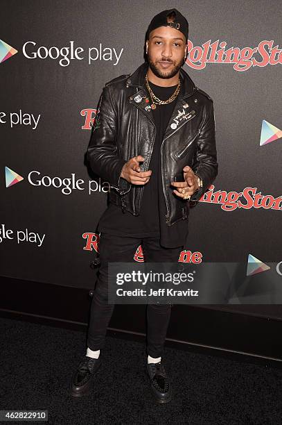 Singer Rio James Recording artist Ro James attends Rolling Stone and Google Play event ...