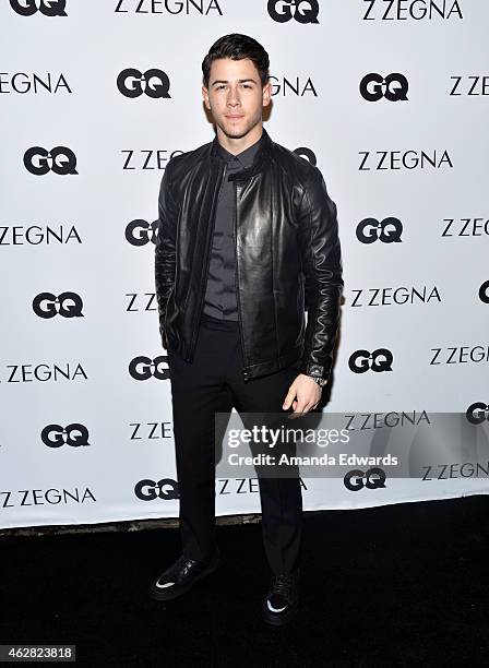 Actor and musician Nick Jonas hosts the Z Zegna & GQ celebration of the new Z Zegna at Philymack, Inc. On February 5, 2015 in West Hollywood,...
