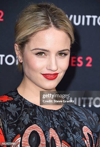 Dianna Agron arrives at the Louis Vuitton "Series 2" The Exhibition on February 5, 2015 in Hollywood, California.