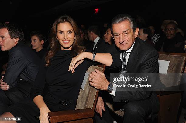 Model, OMEGA Brand Ambassador Cindy Crawford and President of OMEGA Stephen Urquhart attend the screening of "The Hospital In The Sky" presented by...