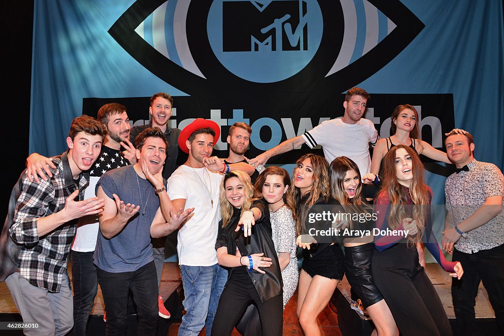 Mtv Rapper Show Singer/songwriter Shawn Mendes, guest, rappers Hoodie Allen and Jake ...