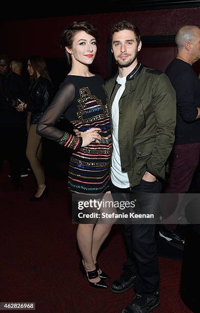 Singers Amy Heidemann and Nick Noonan of Karmin attend Rolling Stone and Google Play event during Grammy Week at the El Rey Theatre on February 5,...