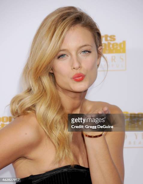 Model Kate Bock arrives at the 50th Anniversary Celebration Of Sports Illustrated Swimsuit Issue at Dolby Theatre on January 14, 2014 in Hollywood,...