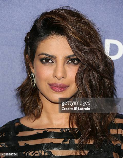 Priyanka Chopra attends a celebration of the 57th annual GRAMMY Awards hosted by Delta Air Lines, the official airline of the GRAMMY Awards, with a...