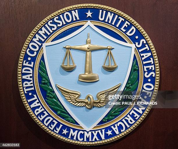 Ftc Icon The seal of the Federal Trade Commission is seen on the lecturn in ...