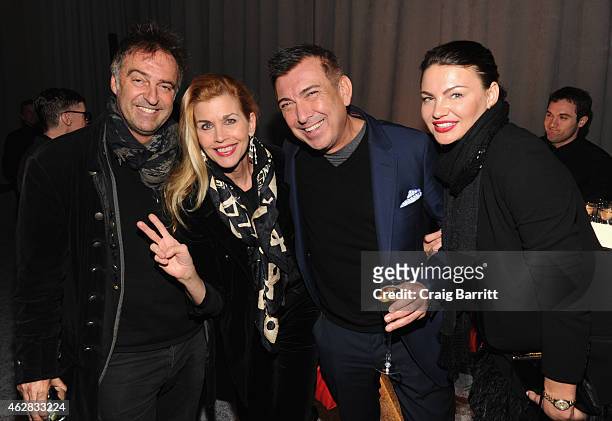 Photographer Antoine Verglas and Actress Debbie Dickinson and guests attend the screening of "The Hospital In The Sky" presented by OMEGA at New York...