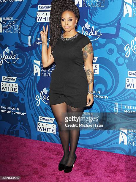 Chrisette Michele arrives at the Essence 6th Annual Black Women In Music event held at Avalon on February 5, 2015 in Hollywood, California.