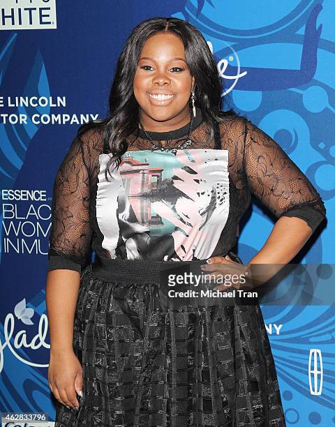 Amber Riley arrives at the Essence 6th Annual Black Women In Music event held at Avalon on February 5, 2015 in Hollywood, California.