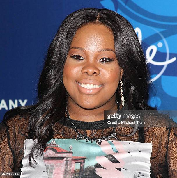 Amber Riley arrives at the Essence 6th Annual Black Women In Music event held at Avalon on February 5, 2015 in Hollywood, California.